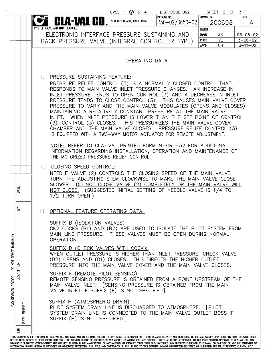 Cla-Val 350-02/3650-02 User Manual | Page 3 / 30