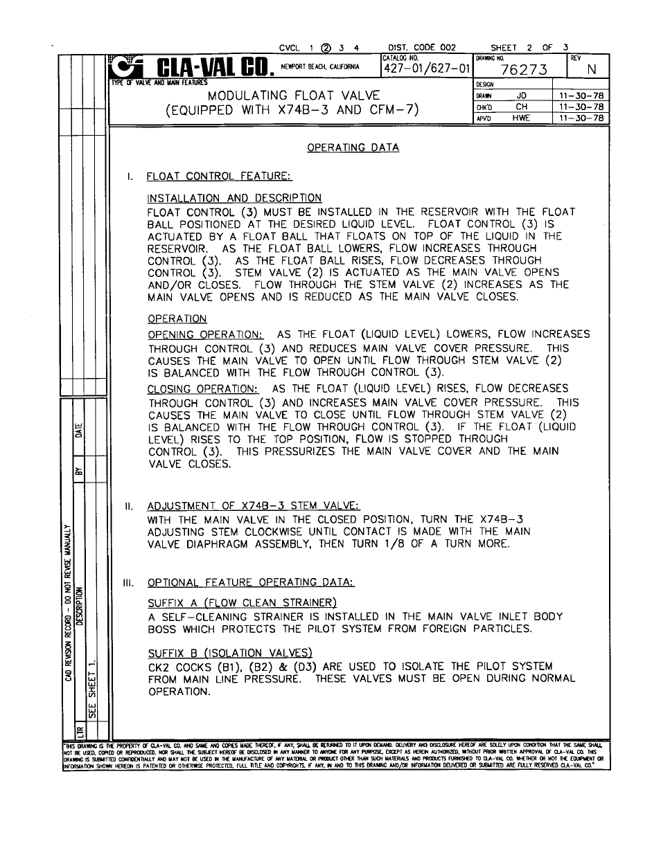 Cla-Val 427-01/627-01 User Manual | Page 3 / 24