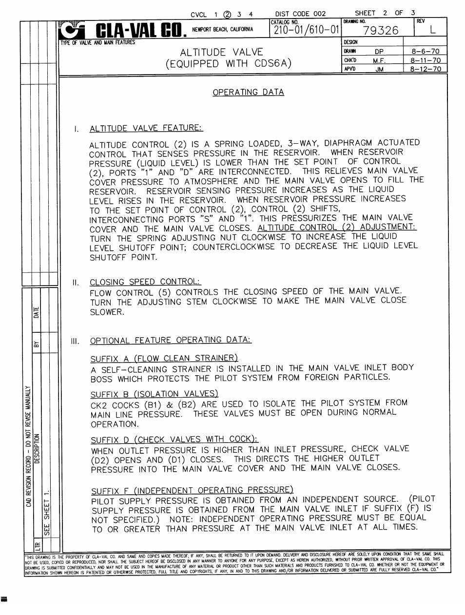 Cla-Val 210-01/610-01 User Manual | Page 4 / 38