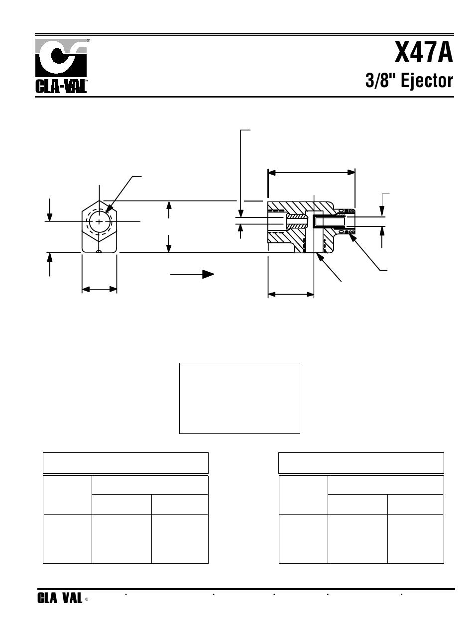 X47a, 3/8" ejector, Cla - val | Cla-Val 129-01/629-01 User Manual | Page 17 / 28