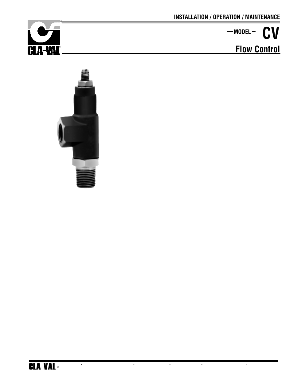 Flow control, Cla - val | Cla-Val 129-01/629-01 User Manual | Page 21 / 28