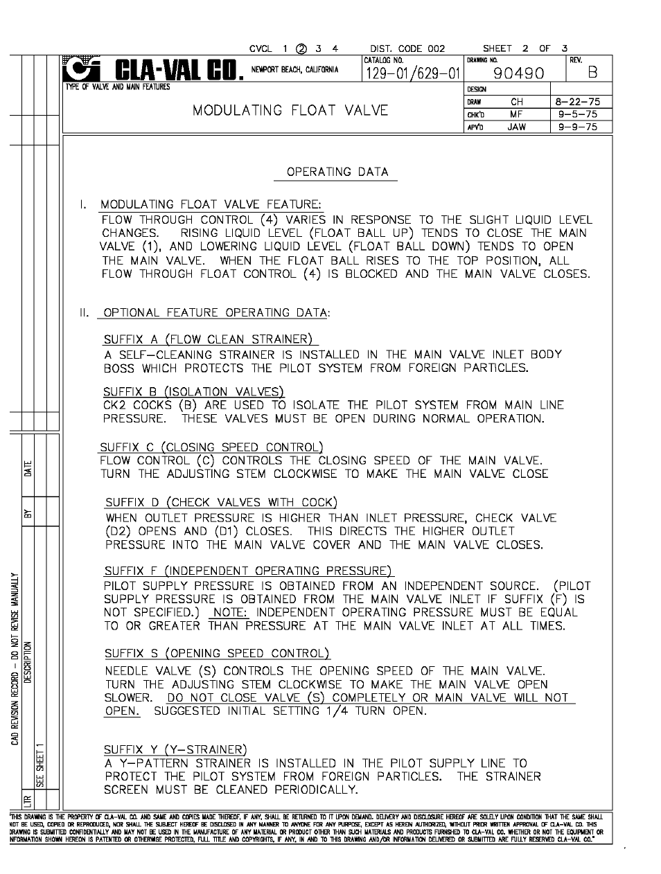 Cla-Val 129-01/629-01 User Manual | Page 3 / 28