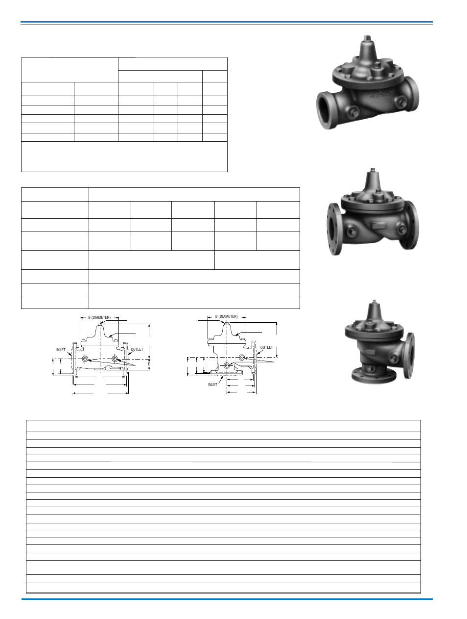 Pressure ratings, 4" globe, flanged 4" angle, flanged, 2" globe, threaded | Cla-Val 129-01/629-01 User Manual | Page 6 / 28