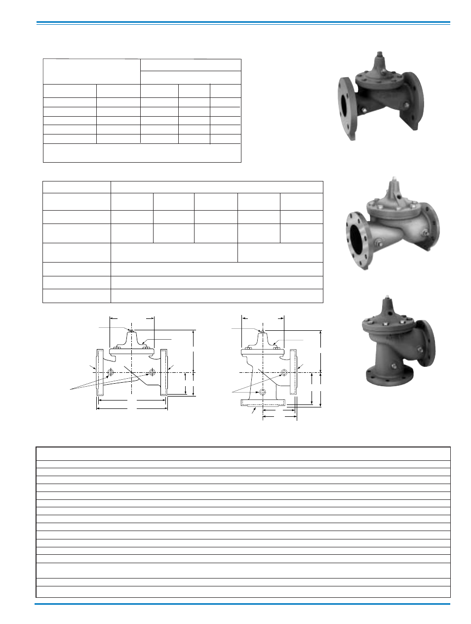 Materials, Pressure ratings, 3" globe, flanged 6" angle, flanged | 6" globe, flanged | Cla-Val 129-01/629-01 User Manual | Page 7 / 28