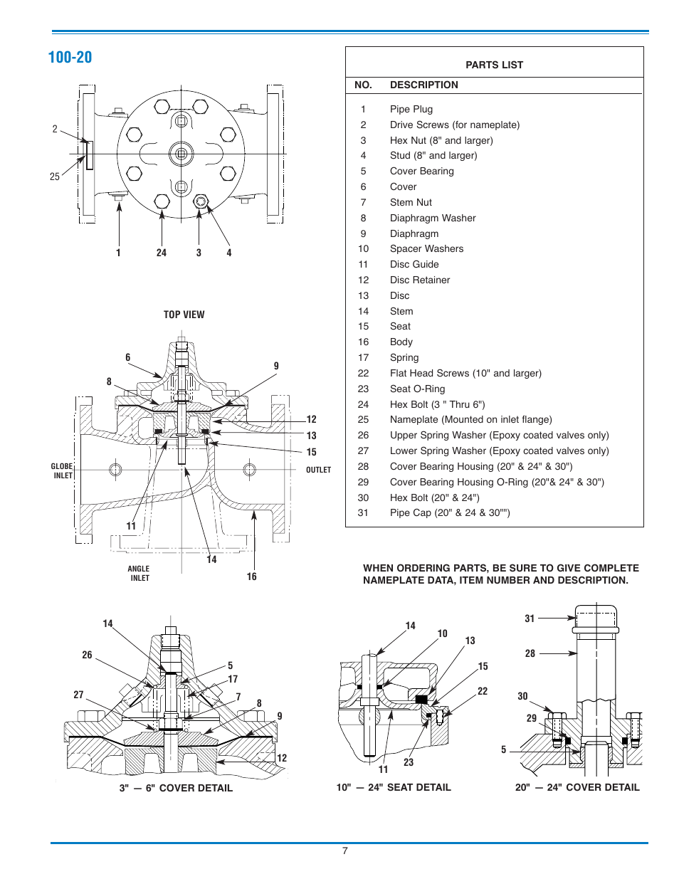 N-100-20 8 pgs new_5 | Cla-Val 100-20 600 Series User Manual | Page 7 / 8