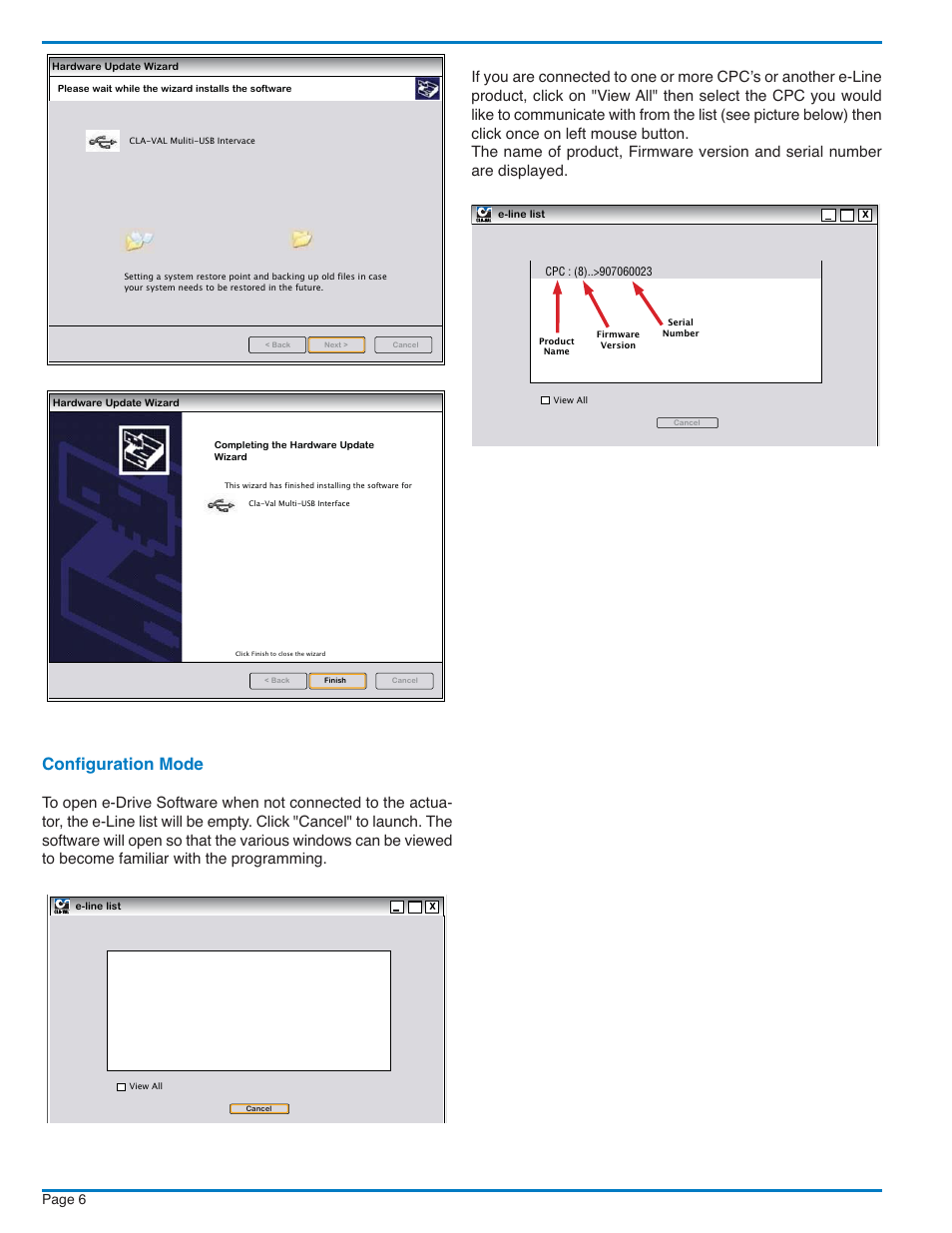 Configuration mode, Page 6 | Cla-Val CPC User Manual | Page 6 / 12