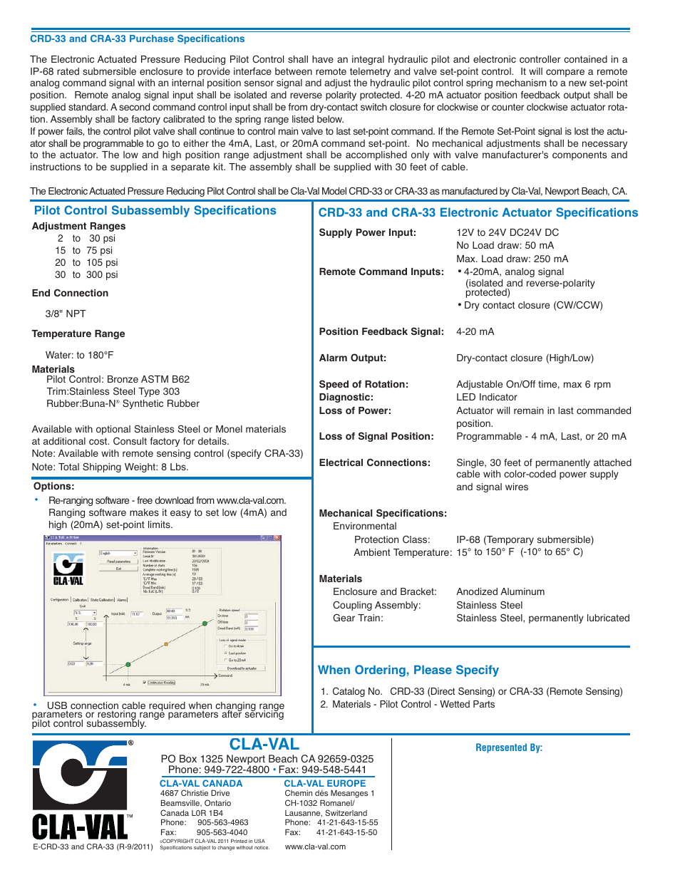 Cla-val | Cla-Val CRD-33 User Manual | Page 2 / 2