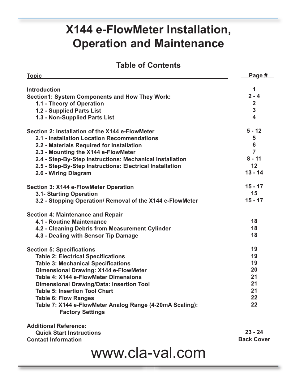 Cla-Val X144 Technical Manual User Manual | Page 3 / 30