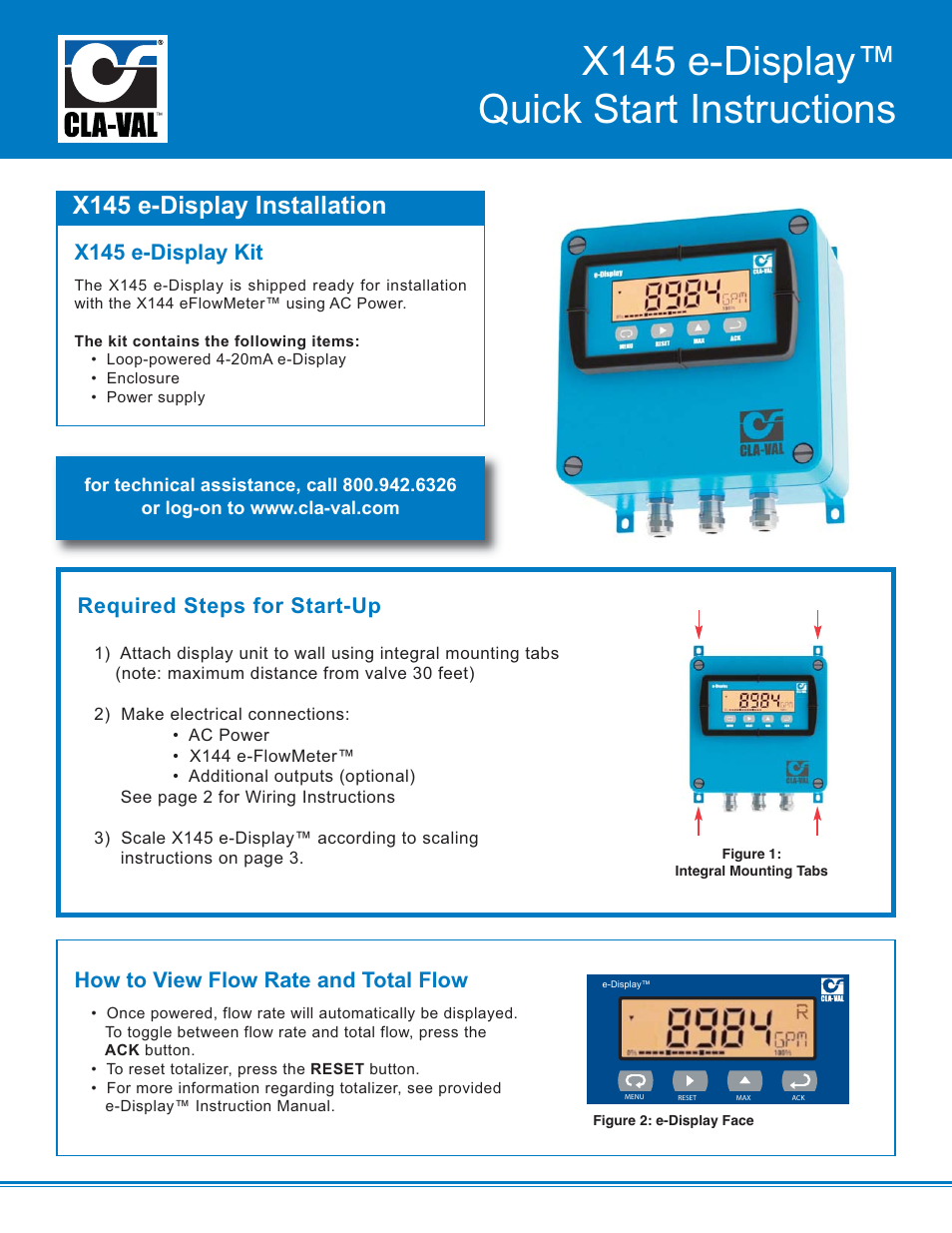 Cla-Val X145 Quick Manual User Manual | 4 pages