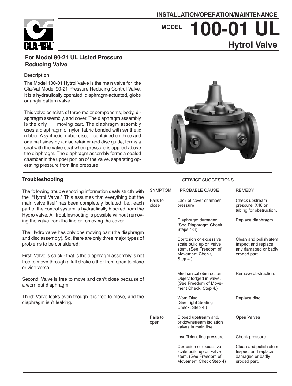 01 ul, Hytrol valve | Cla-Val 90-21 Technical Manual User Manual | Page 8 / 27