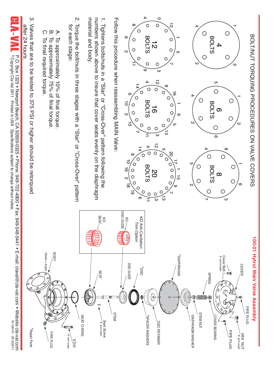 Cla - val | Cla-Val 50B-4KG1/2050B-4KG1 Technical Manual User Manual | Page 15 / 30