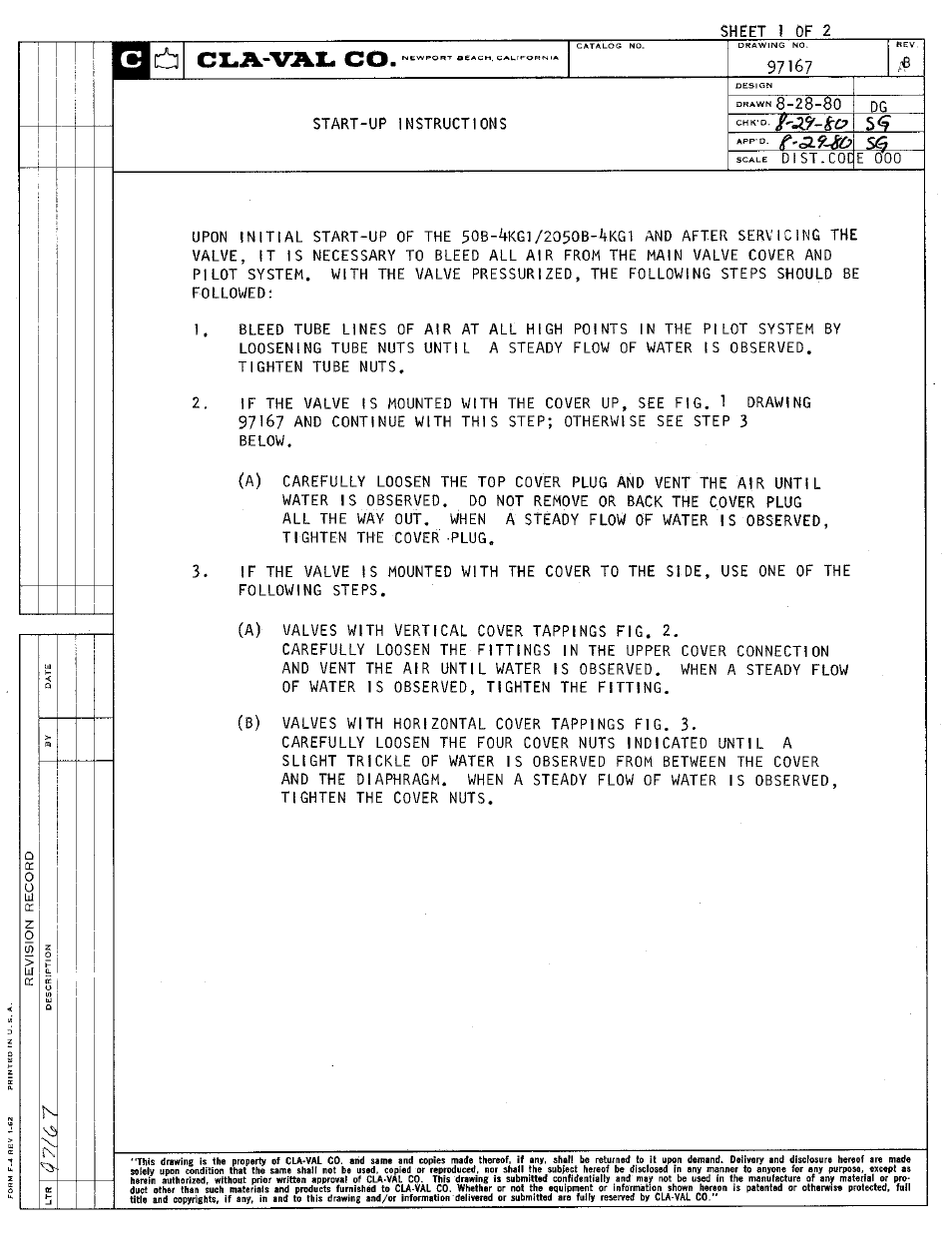 Cla-Val 50B-4KG1/2050B-4KG1 Technical Manual User Manual | Page 6 / 30