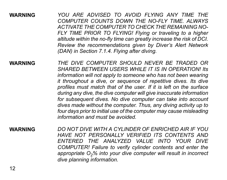 SUUNTO D6 User Manual | Page 12 / 109