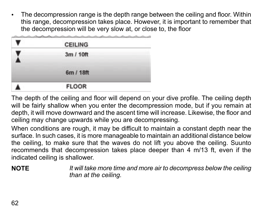 SUUNTO D6 User Manual | Page 62 / 109