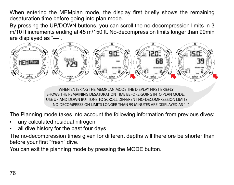 SUUNTO D6 User Manual | Page 76 / 109