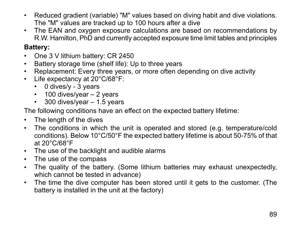 SUUNTO D6 User Manual | Page 89 / 109