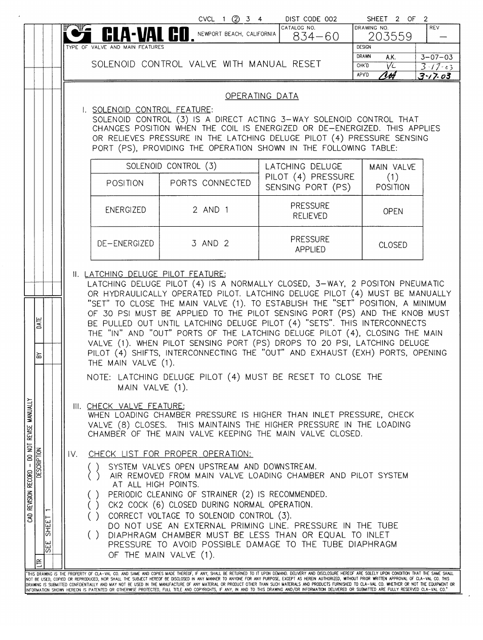 Cla-Val 834-60 User Manual | Page 4 / 30