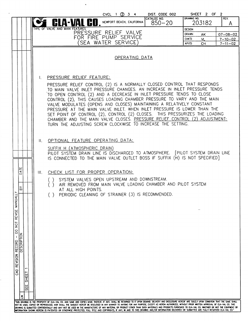 Cla-Val 850-20 User Manual | Page 4 / 16