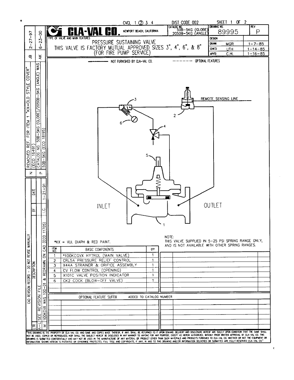 Cla-Val 50B-5KG User Manual | Page 2 / 27