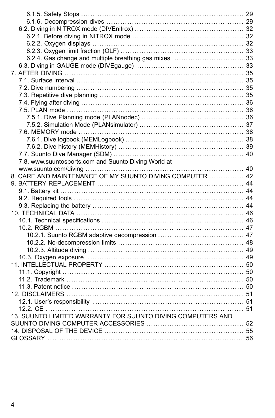 SUUNTO Cobra3 User Manual | Page 4 / 60