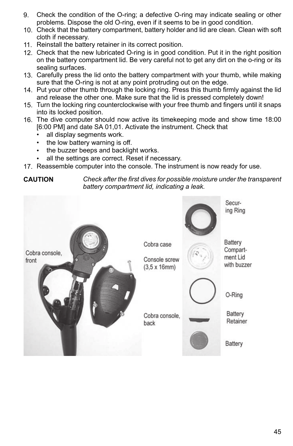 SUUNTO Cobra3 User Manual | Page 45 / 60