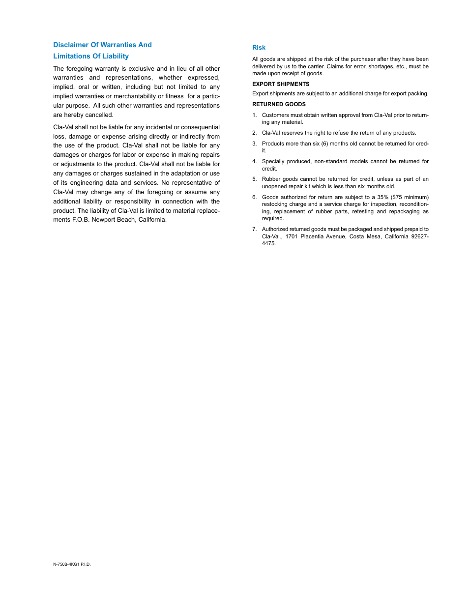 Cla-Val 750B-4KG User Manual | Page 24 / 25