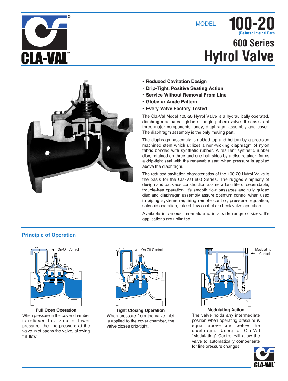 Hytrol valve, 600 series | Cla-Val 50-49 User Manual | Page 9 / 29