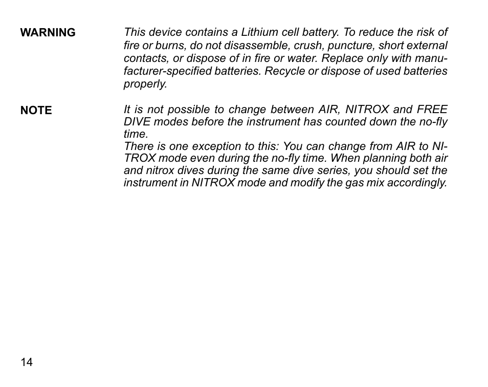 SUUNTO D4 User Manual | Page 13 / 106