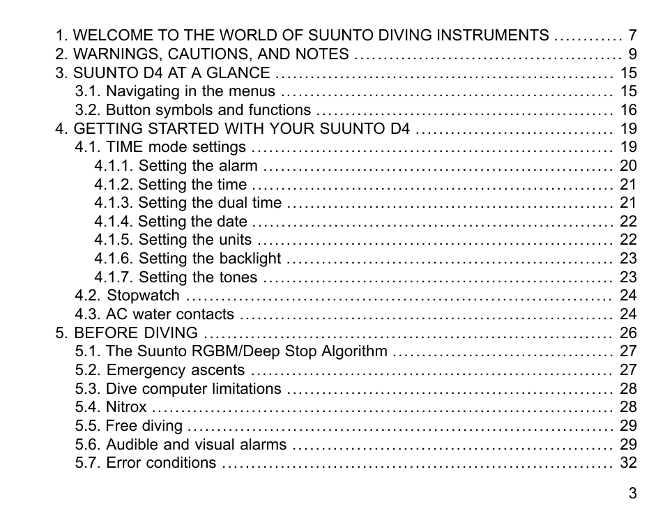 SUUNTO D4 User Manual | Page 2 / 106