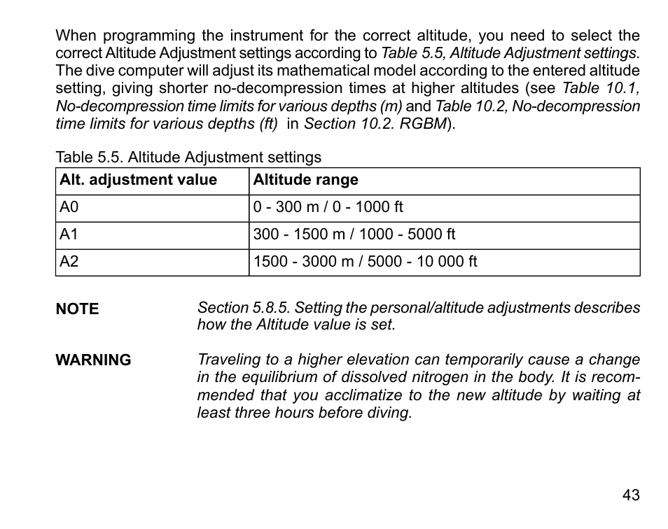 SUUNTO D4 User Manual | Page 42 / 106