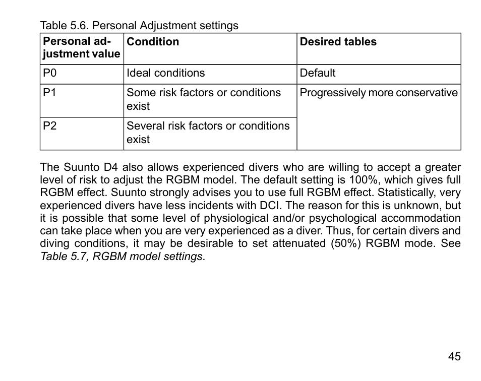 SUUNTO D4 User Manual | Page 44 / 106