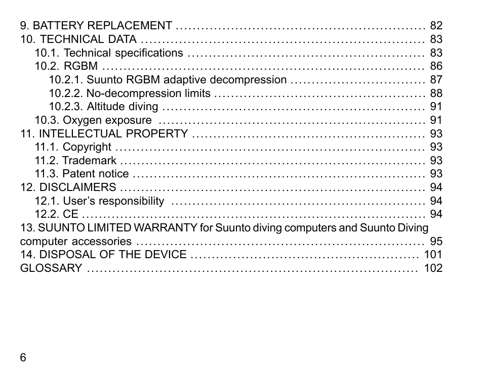 SUUNTO D4 User Manual | Page 5 / 106
