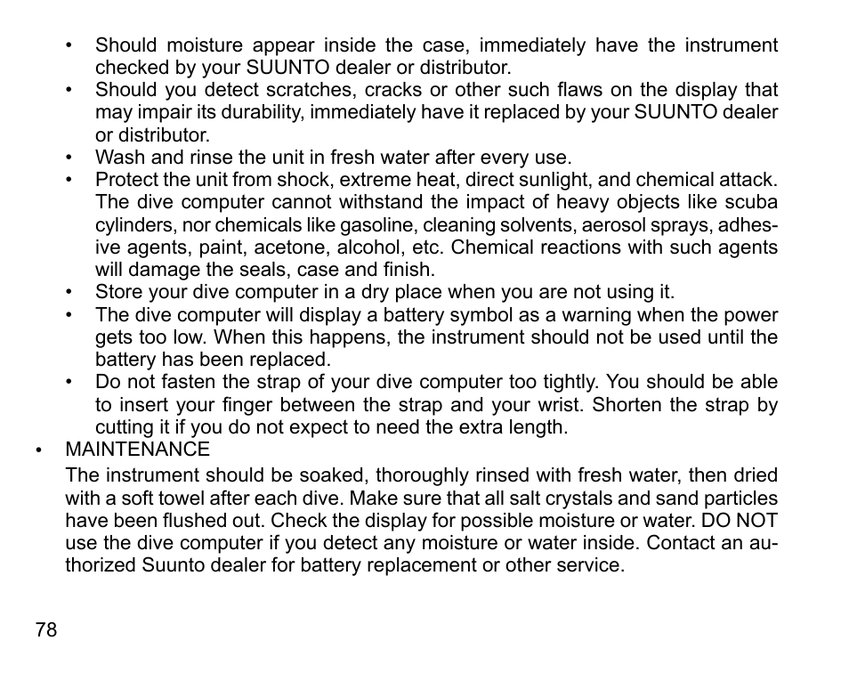 SUUNTO D4 User Manual | Page 77 / 106