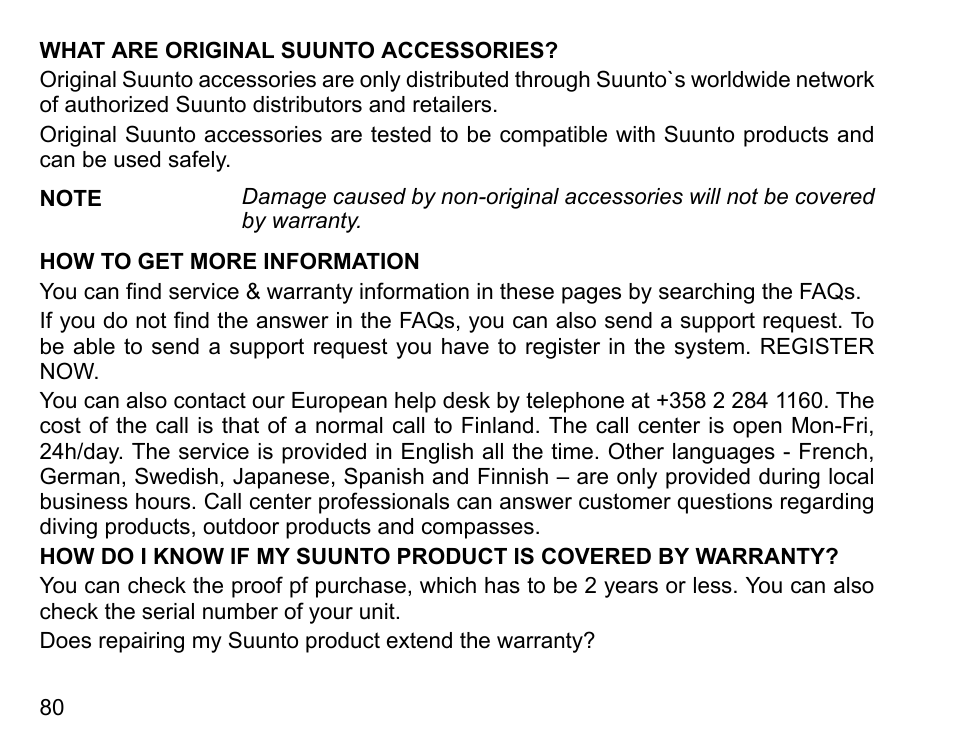 SUUNTO D4 User Manual | Page 79 / 106