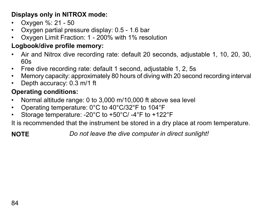 SUUNTO D4 User Manual | Page 83 / 106