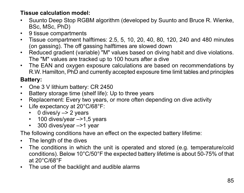 SUUNTO D4 User Manual | Page 84 / 106