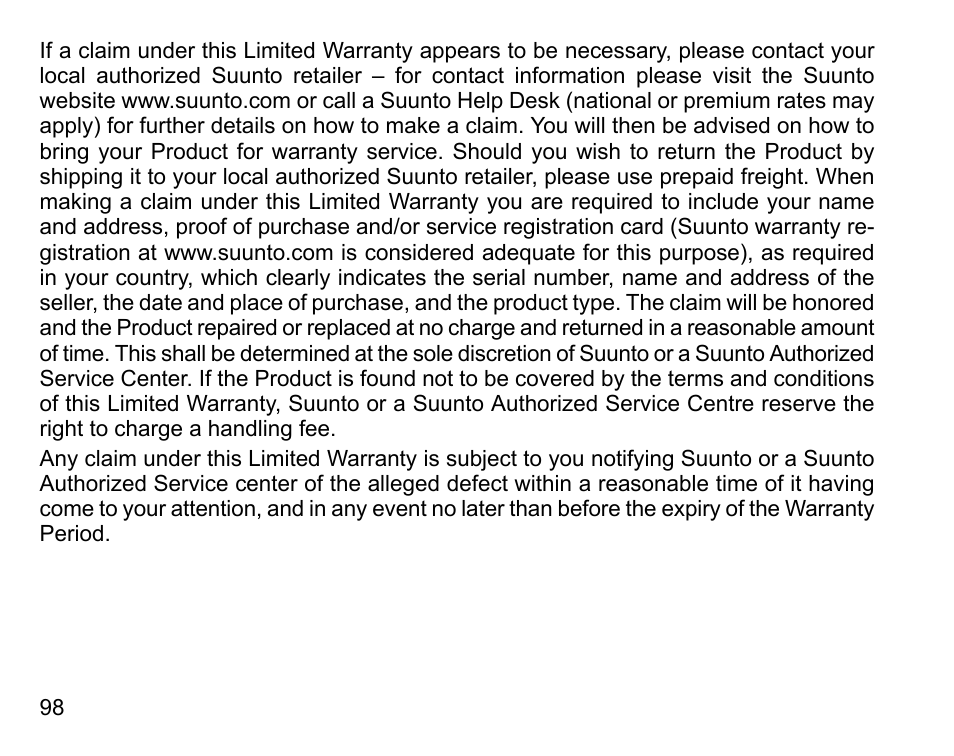 SUUNTO D4 User Manual | Page 97 / 106