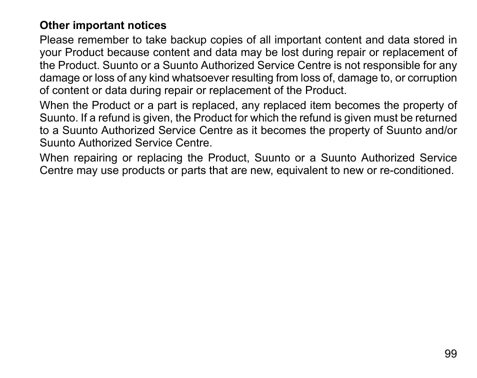 SUUNTO D4 User Manual | Page 98 / 106