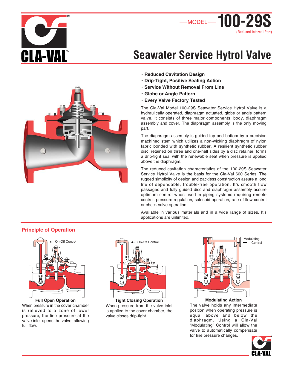 Cla-Val 100-29S User Manual | 4 pages