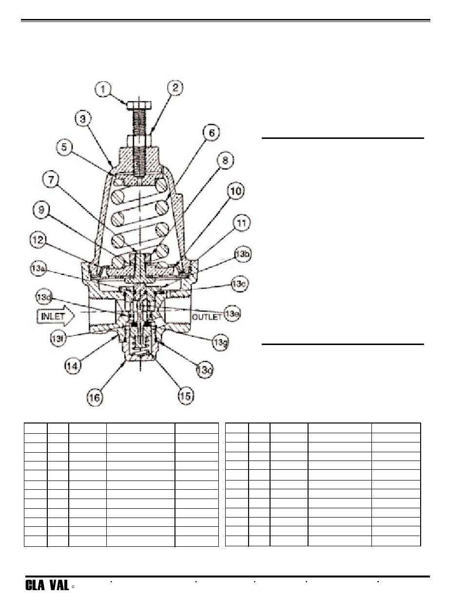 Cla - val, List of materials | Cla-Val 790-67 User Manual | Page 18 / 22