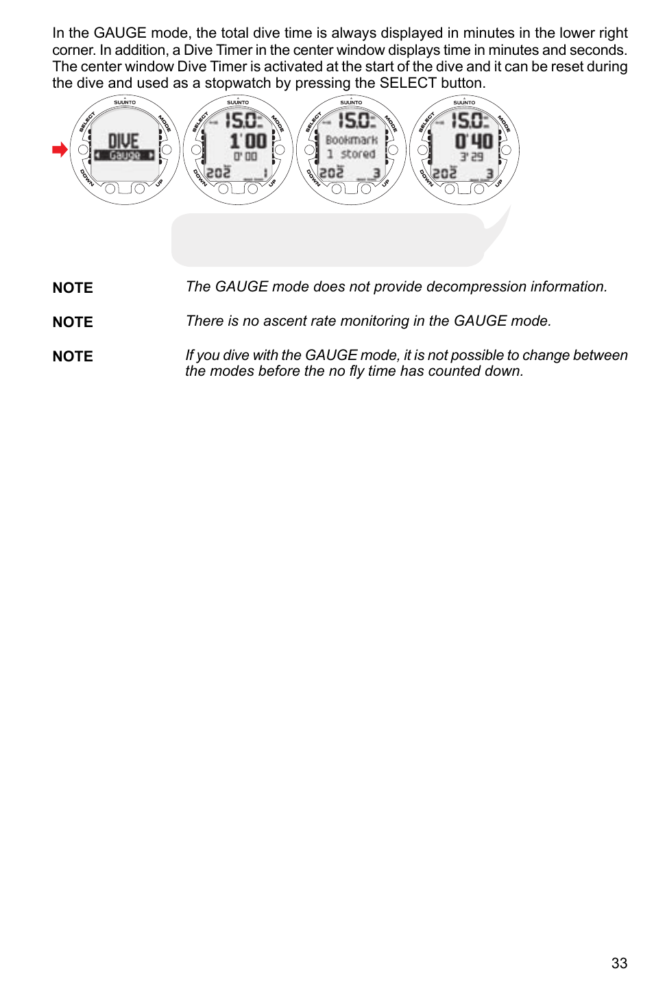 SUUNTO Cobra2 User Manual | Page 33 / 56