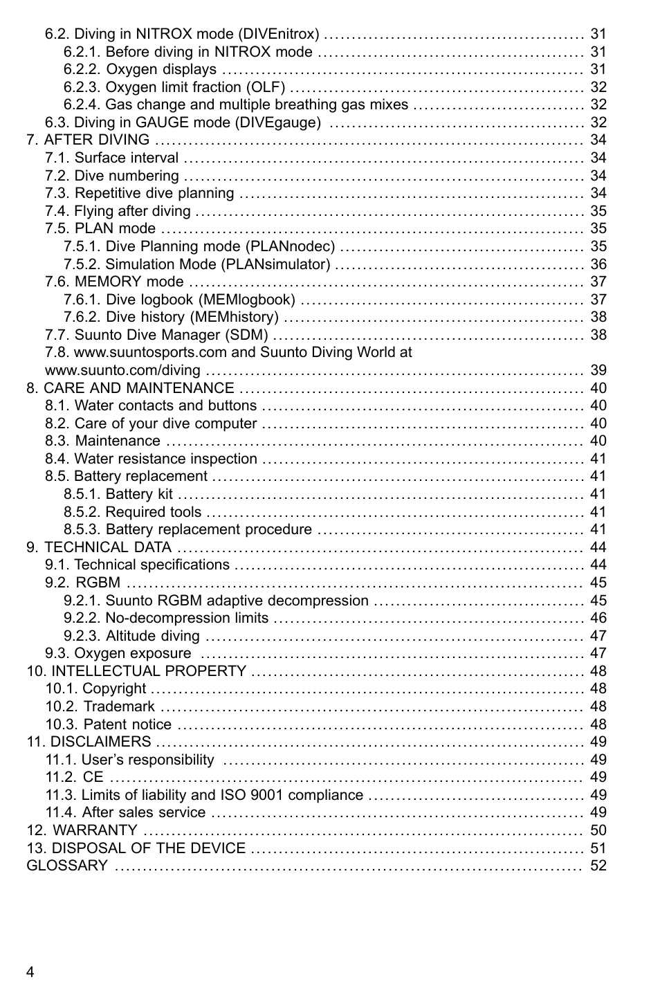 SUUNTO Cobra2 User Manual | Page 4 / 56