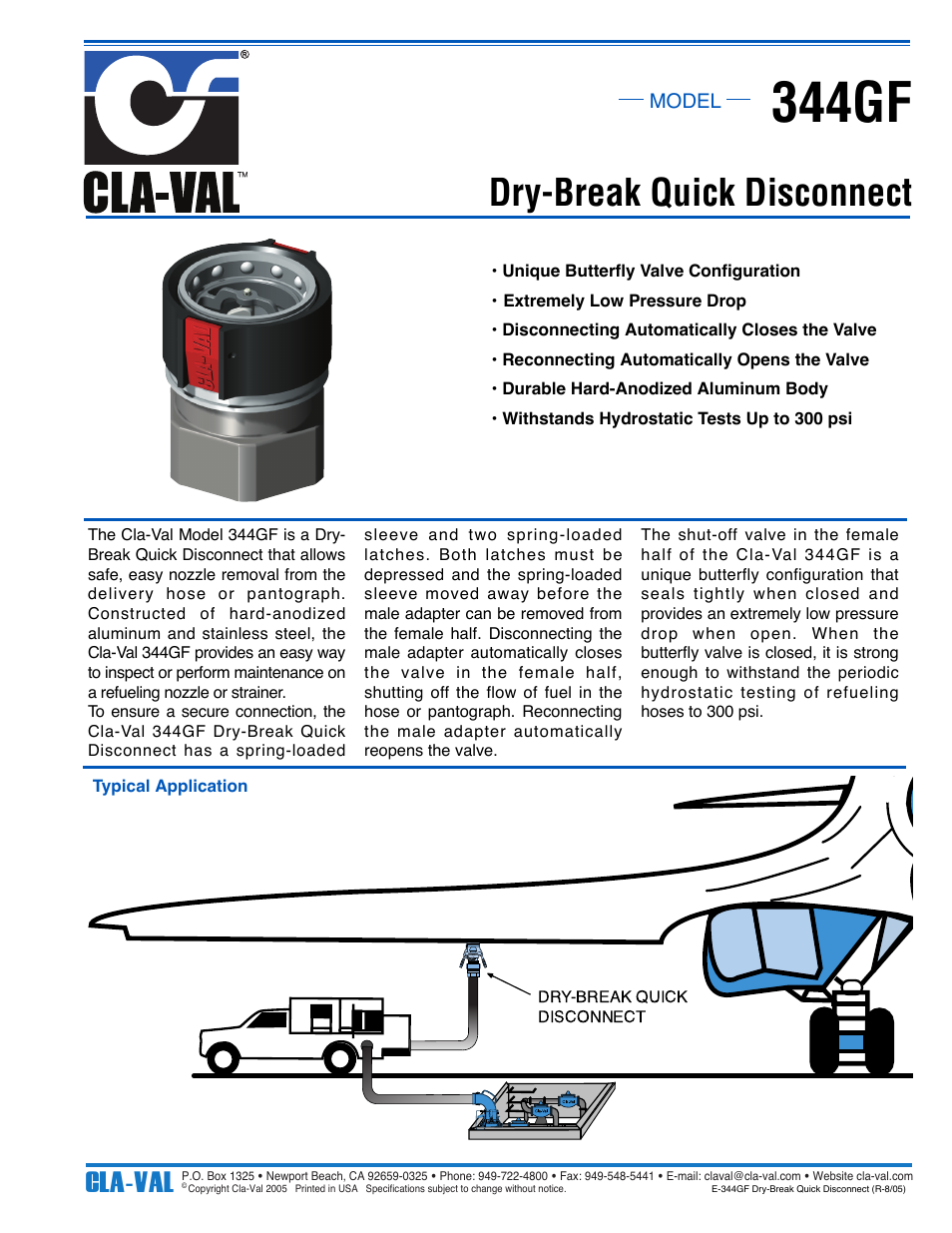 Cla-Val 344GF User Manual | 1 page