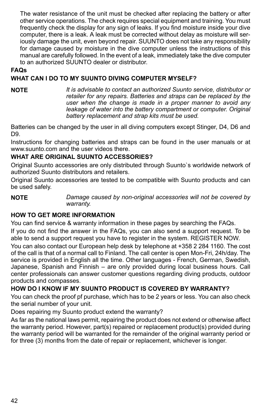 SUUNTO HELO2 User Manual | Page 42 / 64