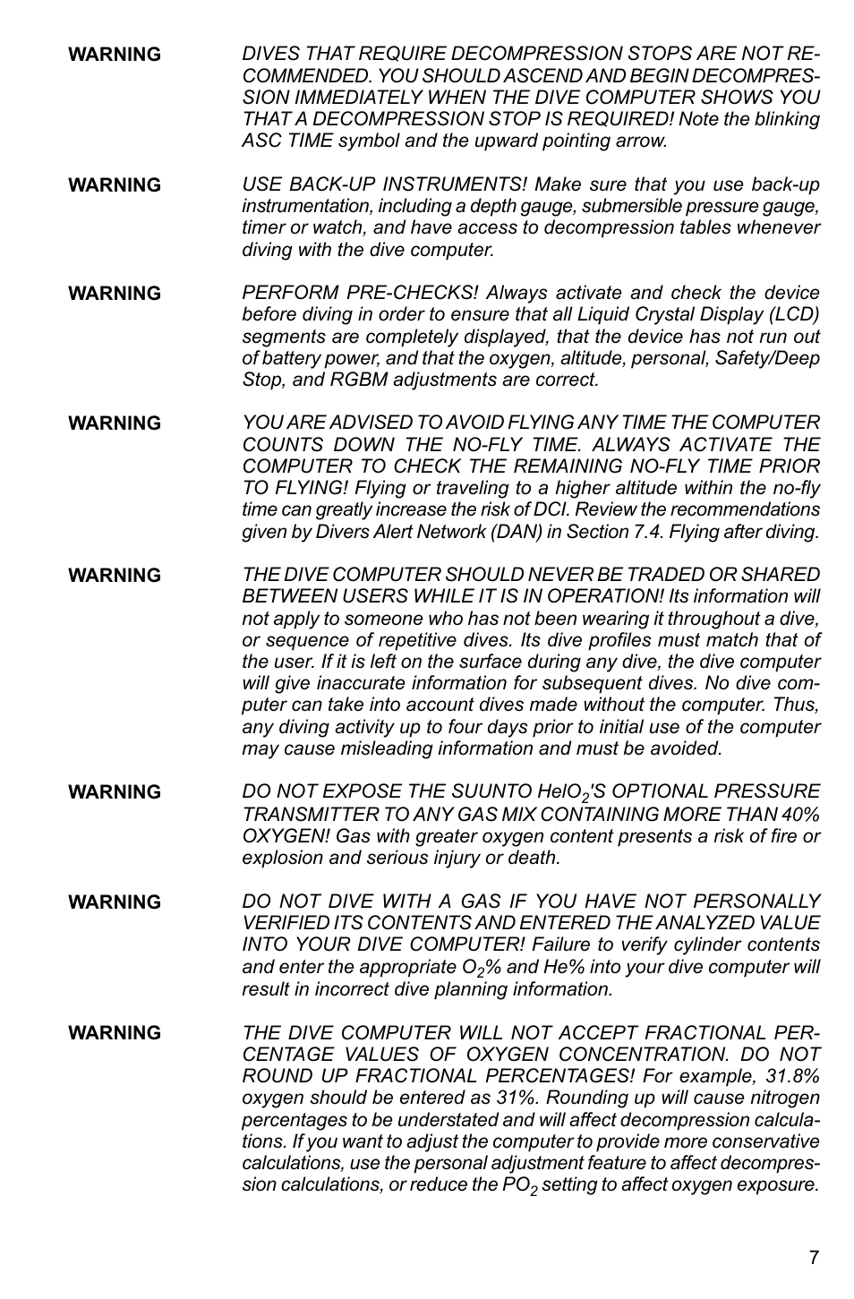 SUUNTO HELO2 User Manual | Page 7 / 64