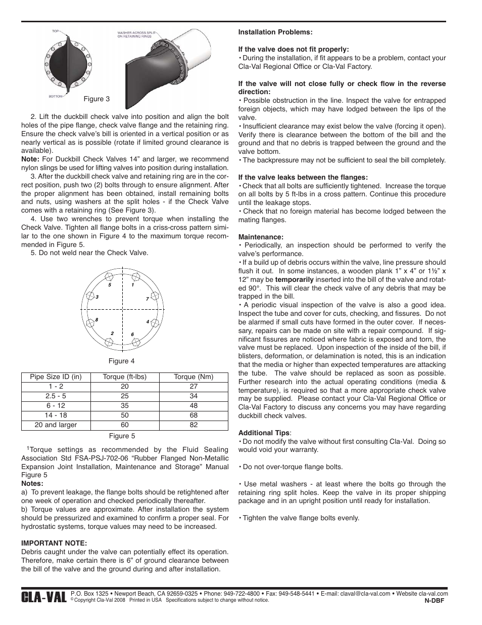 Cla-val | Cla-Val DBF Series User Manual | Page 2 / 2