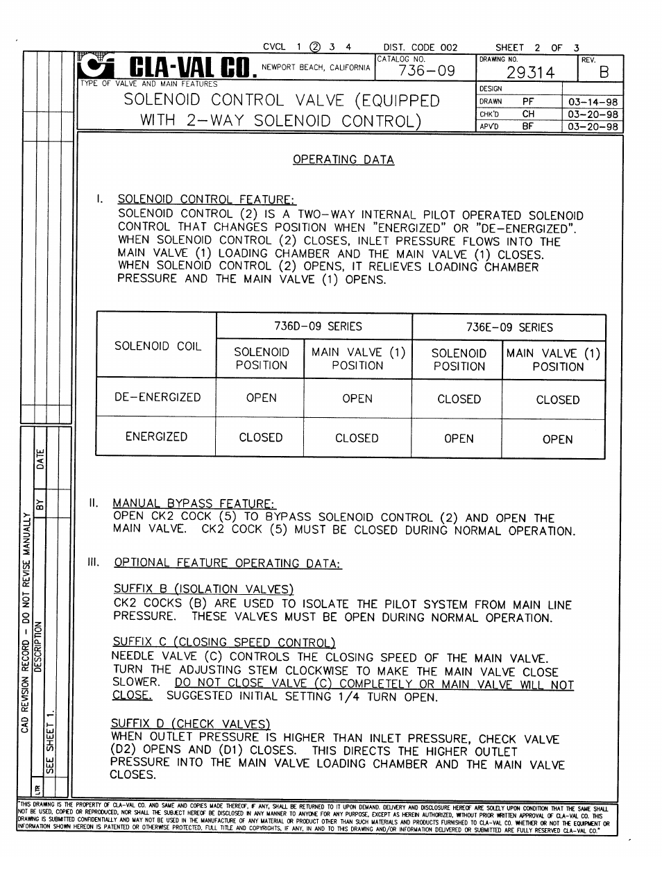 Cla-Val 736-09 User Manual | Page 4 / 34