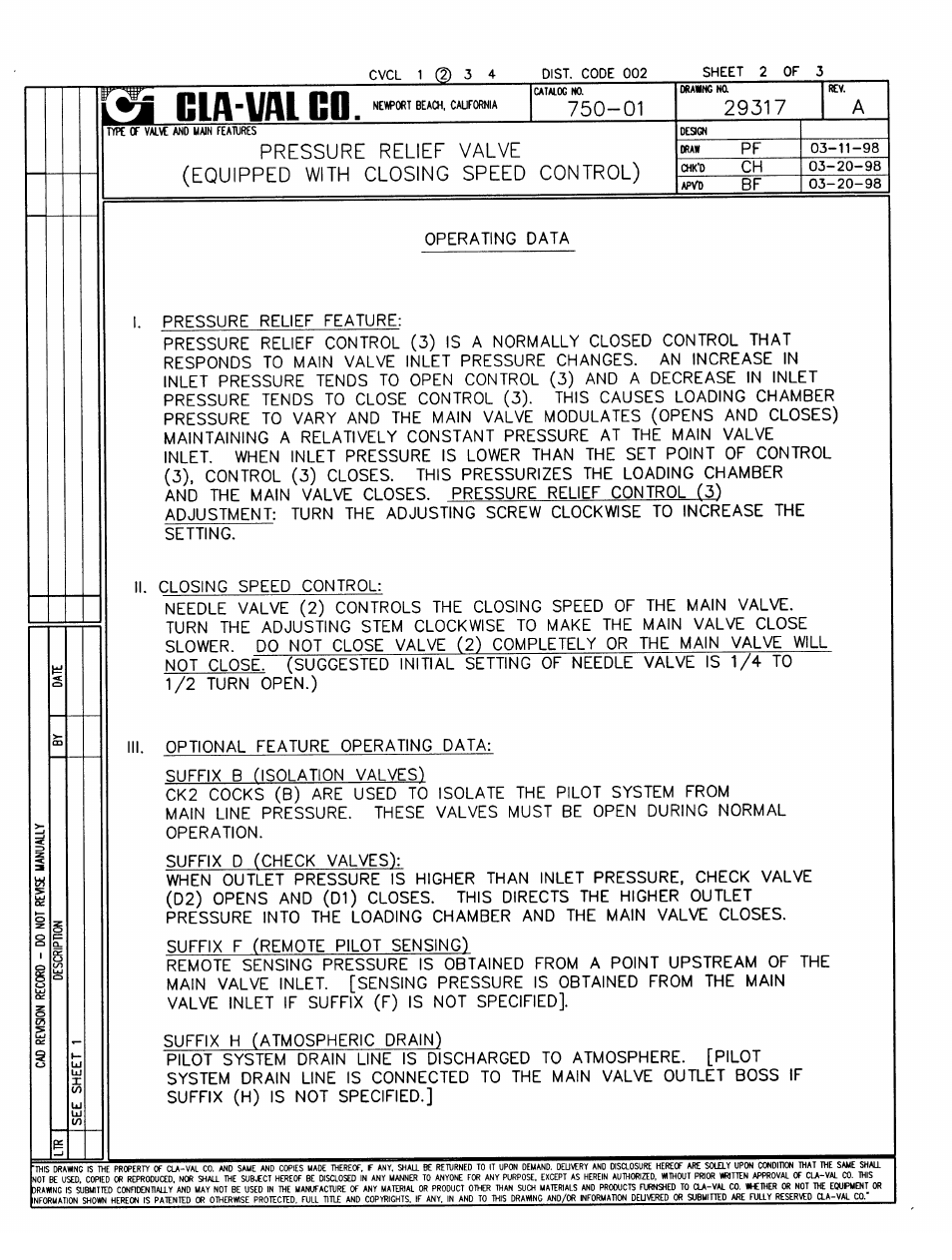 Cla-Val 750-01 User Manual | Page 3 / 24
