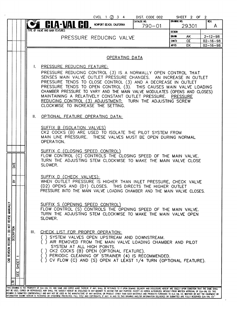 Cla-Val 790-01 User Manual | Page 3 / 23
