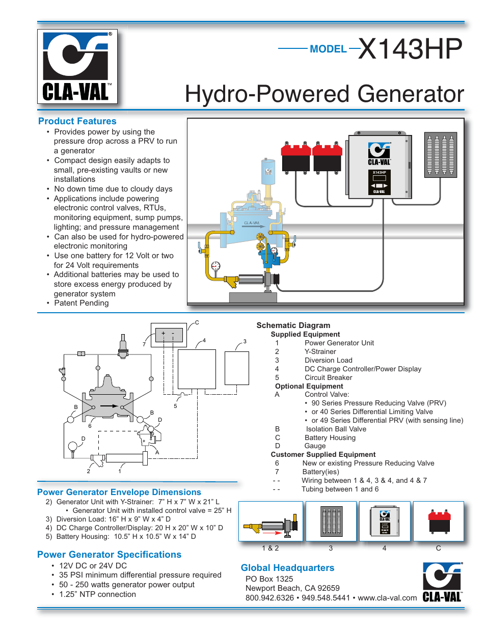 Cla-Val X143HP User Manual | 2 pages